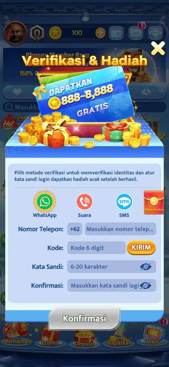 Formulir pendaftaran akun baru