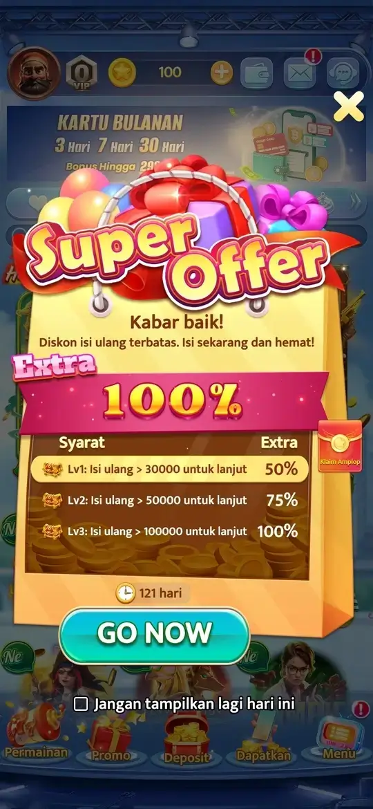 Super Offer bonus deposit bertingkat